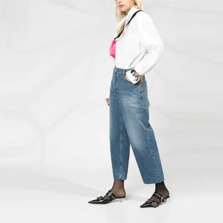 Balenciaga Jeans Women's Dark Blue-3