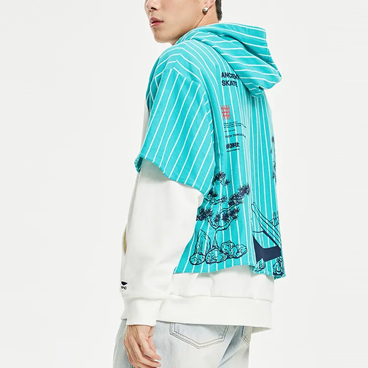 LINING Skateboard Sweatshirts Men Champagne White Ice Crystal Green-4