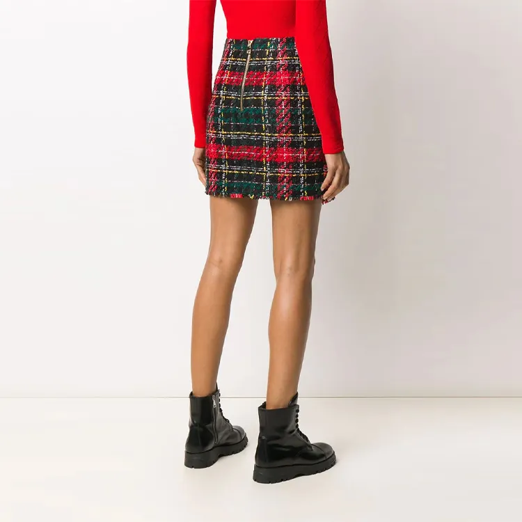 BALMAIN Casual Short Skirts Women's Red-3