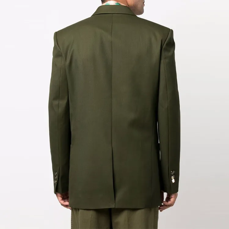 BALMAIN Business Suits Men Green-3