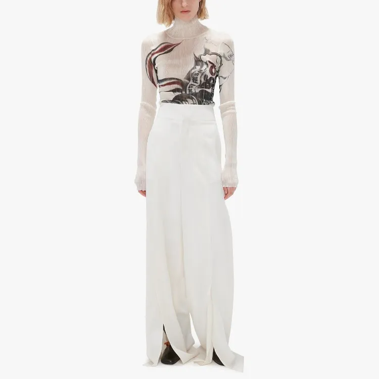 JW Anderson Abstract print High neck Knitted Top-2