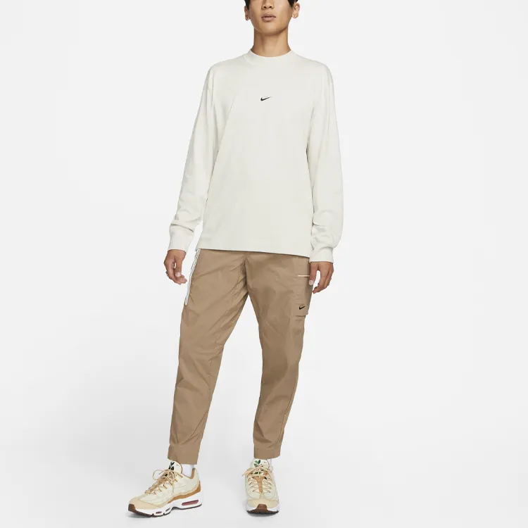 Nike T Shirts Men Beige-2