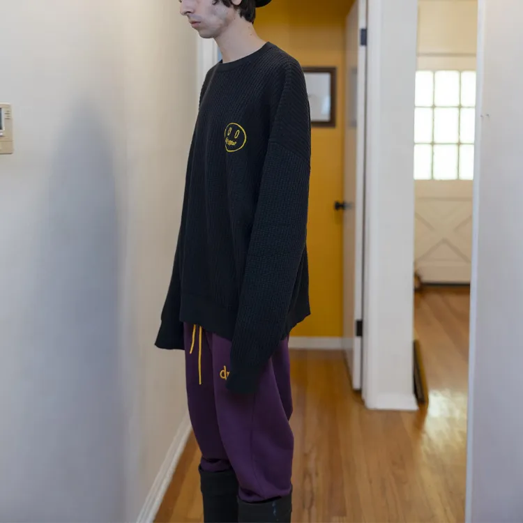 Drew House Mascot Waffle Sweater-5