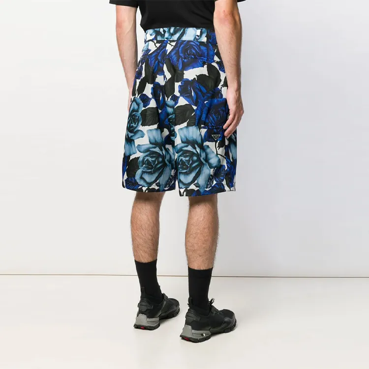 PRADA Casual Shorts Men Blue Black-3