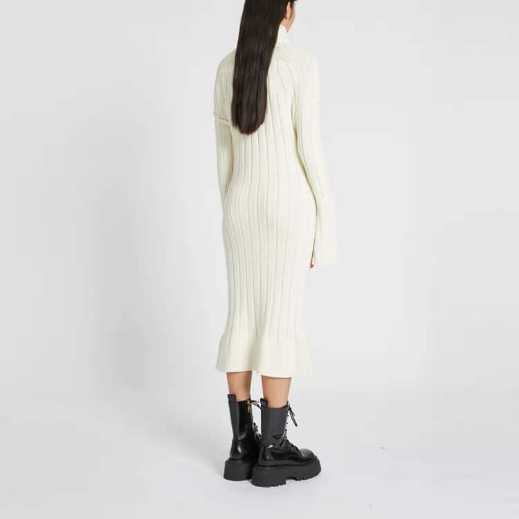 SportMa Long Sleeved Dress Women's Beige-2