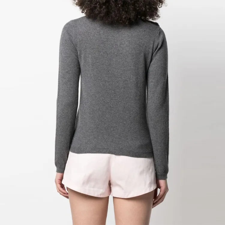 GANNI Crystal Button Long Sleeve Jumper-3
