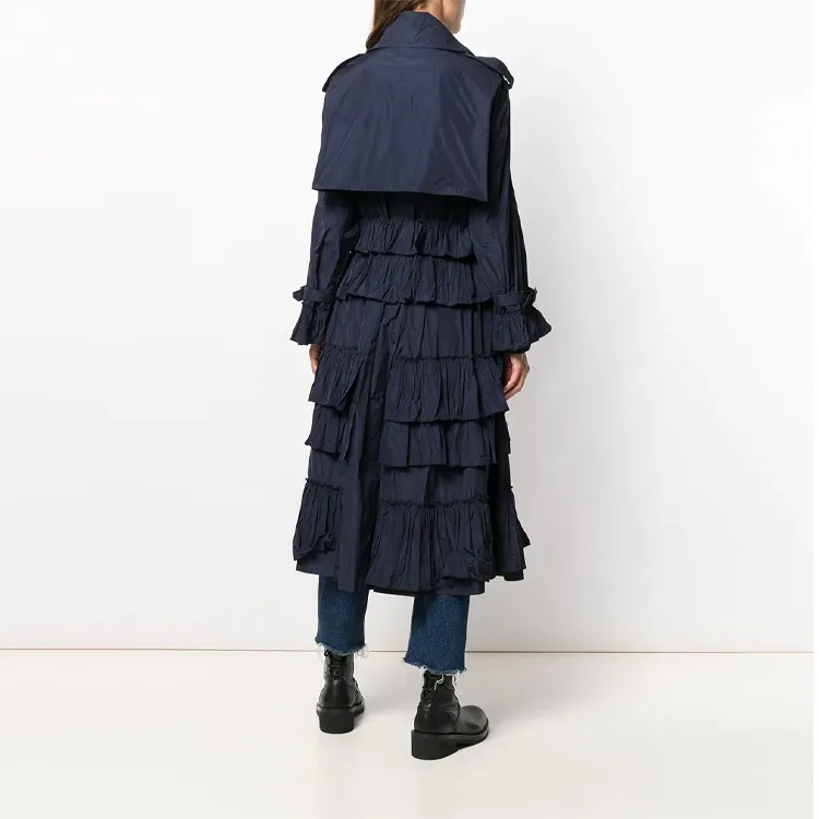Valentino Trench Coat Women's Dark Blue-2