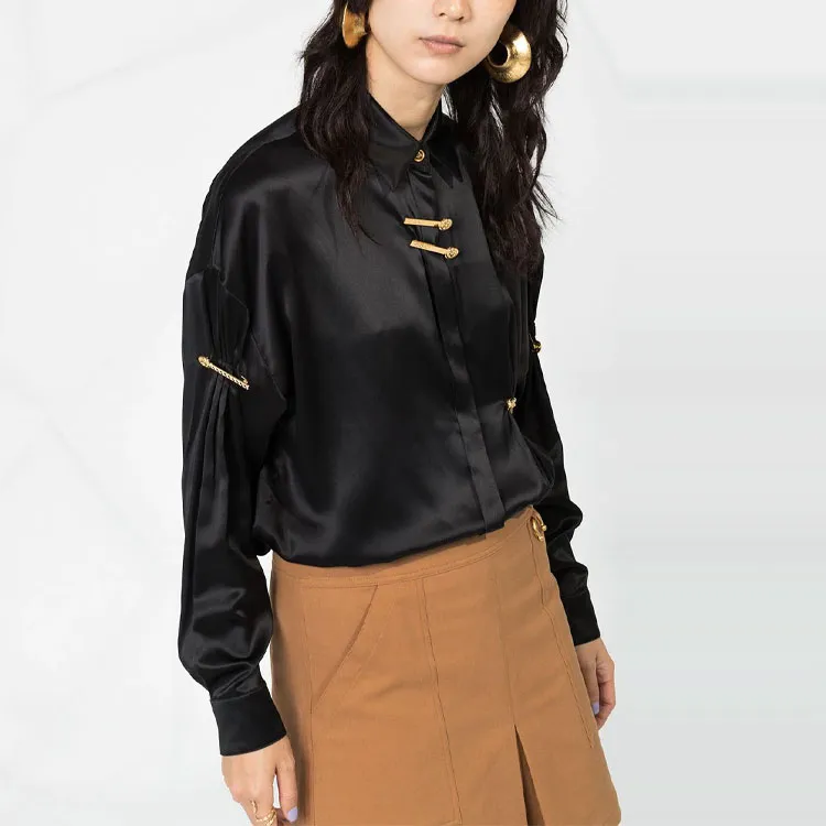 VERSACE Shirts Women's Black-4
