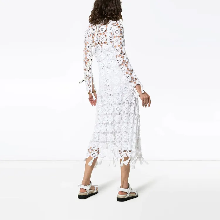 Chloé Long-Sleeved Dresses Women's White-2
