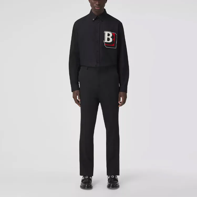 Burberry Long Sleeved Shirts Men's Black 80481181-3