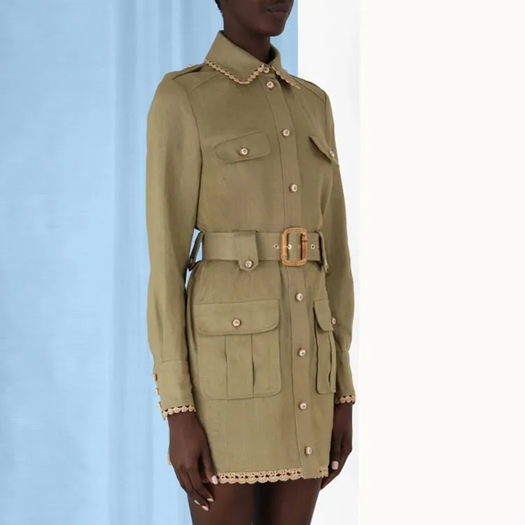 Zimmermann Long-Sleeved Dresses Women's Green-4