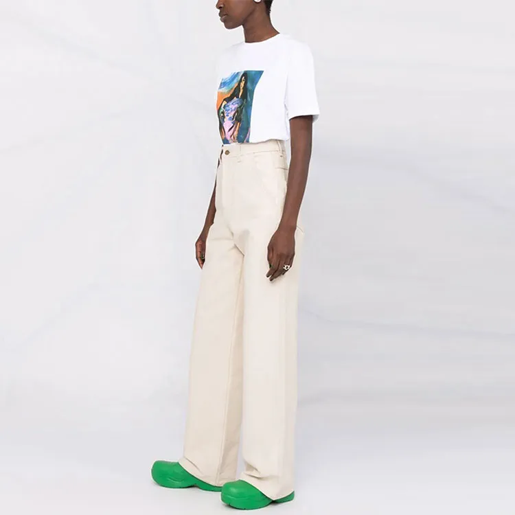 OFF WHITE Women's Mirko Artist Front Regular T Shirt White/Multi-4