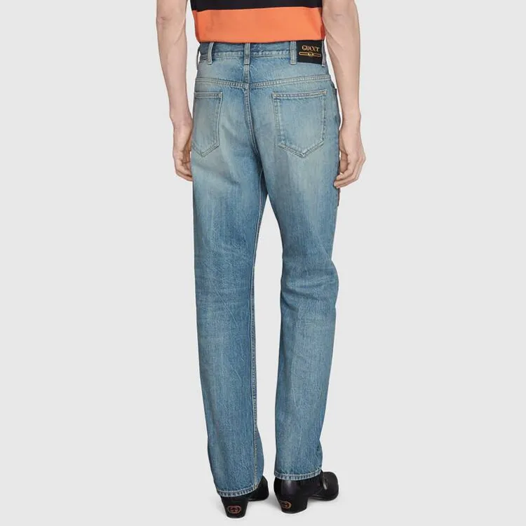 GUCCI Jeans Men Blue-3