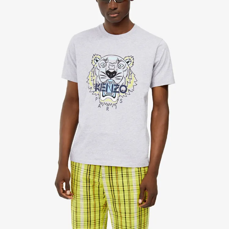 KENZO T Shirts Men Light Gray-4
