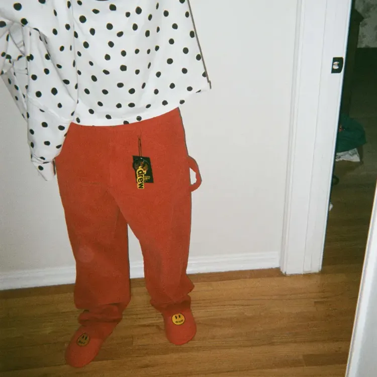 Drew House Smiley Collection Casual Pants Unisex Red Red-5