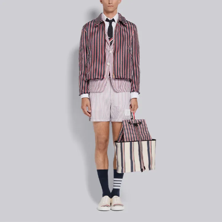THOM BROWNE Beach Shorts Men Pink-5