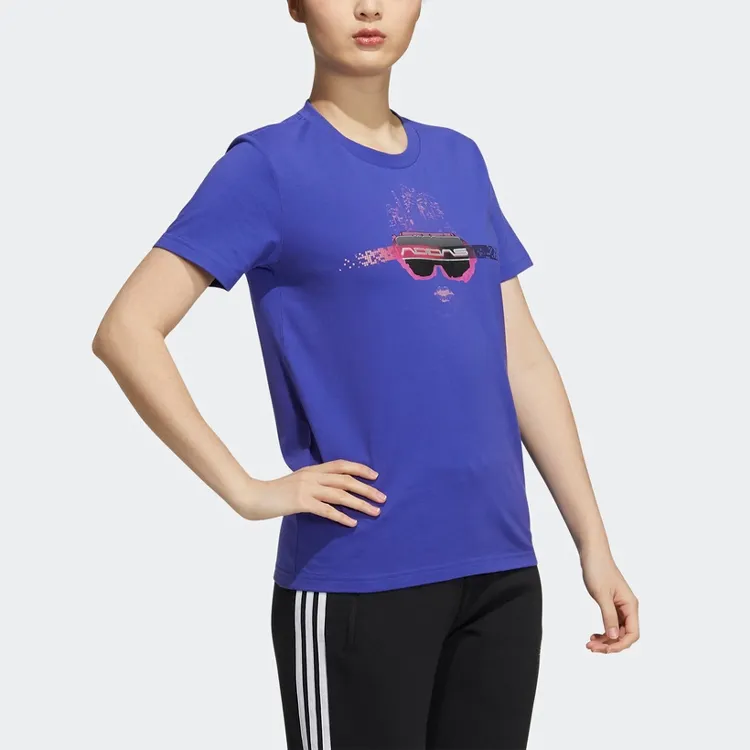 Adidas T Shirt Women's Dark Sandalwood Purple-1