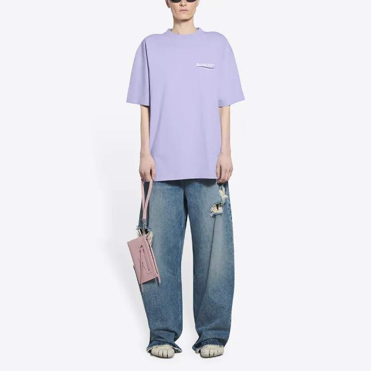 Balenciaga Political Campaign T Shirt 'Purple'-2