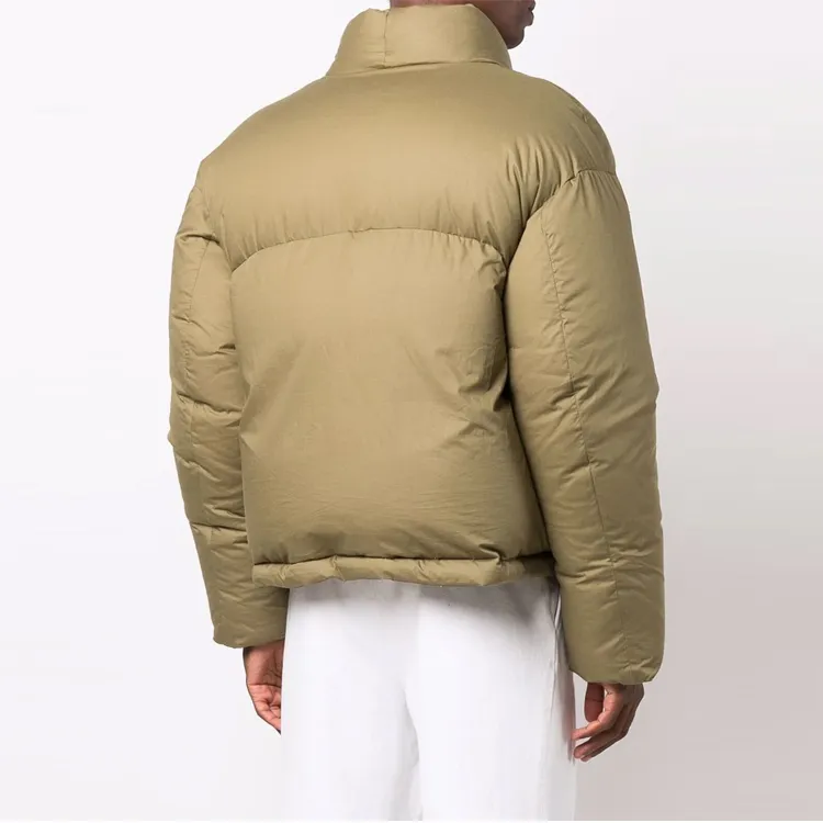 AMBUSH FW21 Solid Color Stand Collar Loose Fit Down Jacket Unisex Green-2