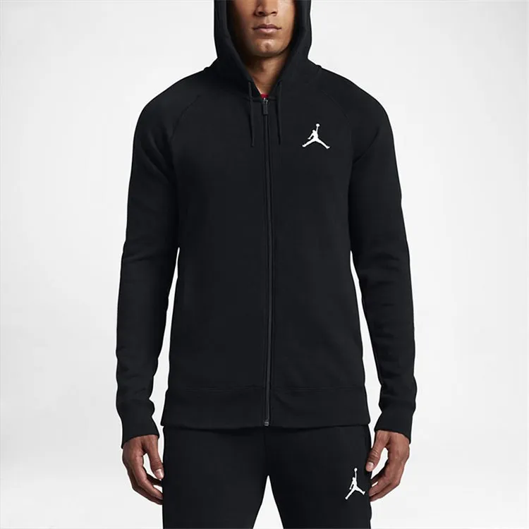Jordan Embroidered Knit Jackets Men Black-2