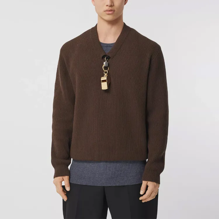 Burberry FW21 Loose Fit Knitwear Men's Brown-4