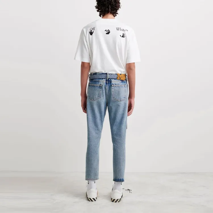 OFF-WHITE Industrial-belt Cropped Jeans-3