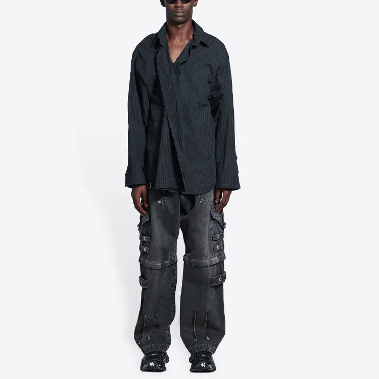 Balenciaga Shirts Men Dark Green-2