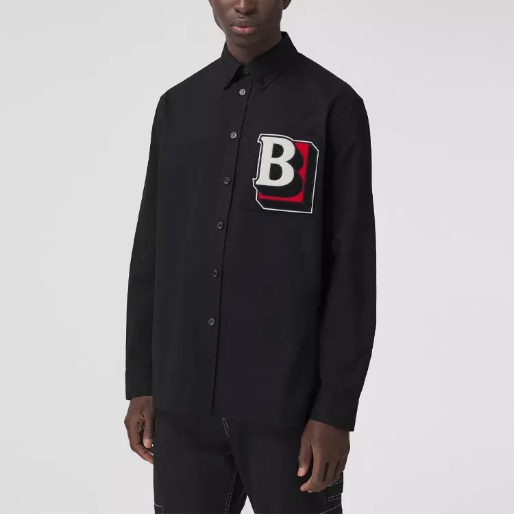Burberry Long Sleeved Shirts Men's Black 80481181-2