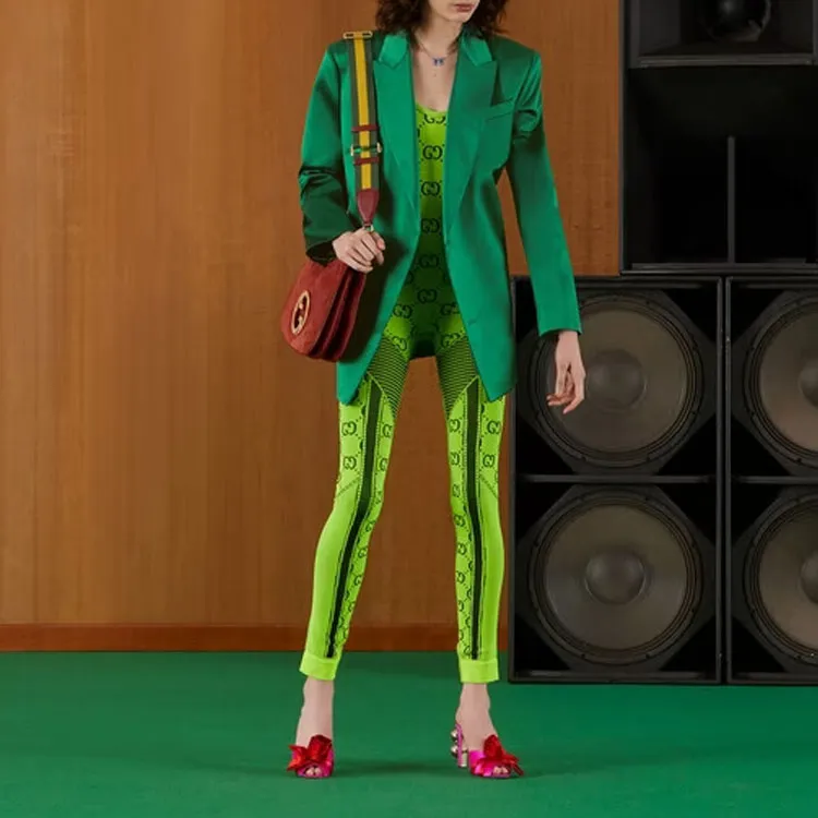 GUCCI Jacquard Gg Pattern Jersey Jumpsuit-1