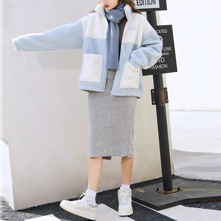 ANTA Life Collection Velvet Jackets Women's Light Blue-4