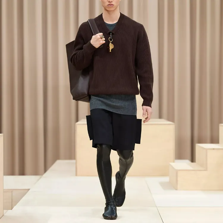 Burberry FW21 Loose Fit Knitwear Men's Brown-3