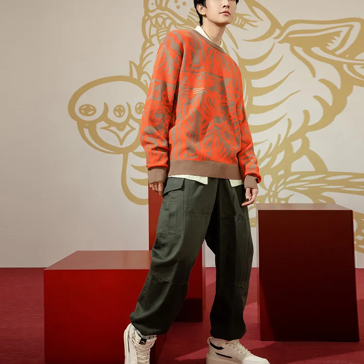 Anta Life Collection Sweater Men's Red Brown-5