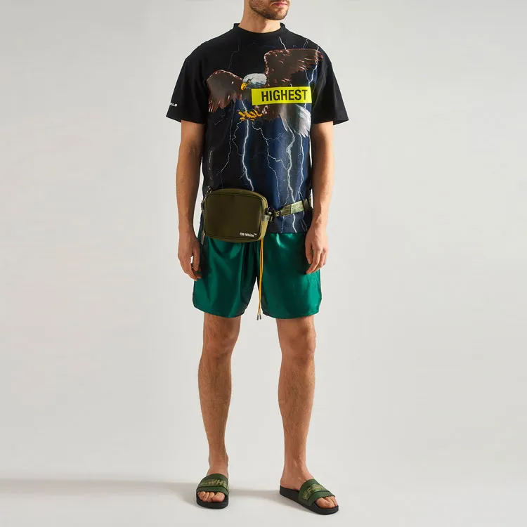 RHUDE Basketball Shorts Men Green-1