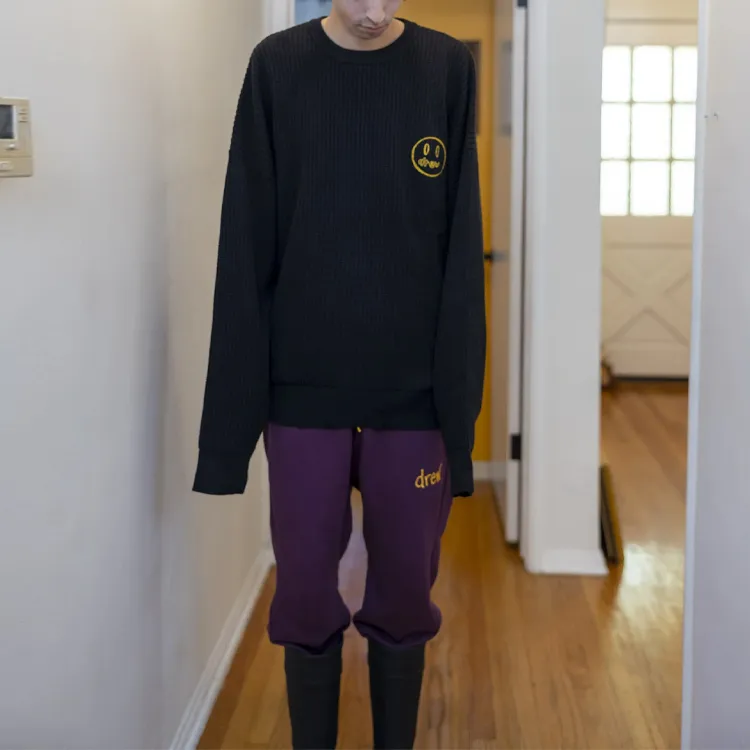 Drew House Mascot Waffle Sweater-2