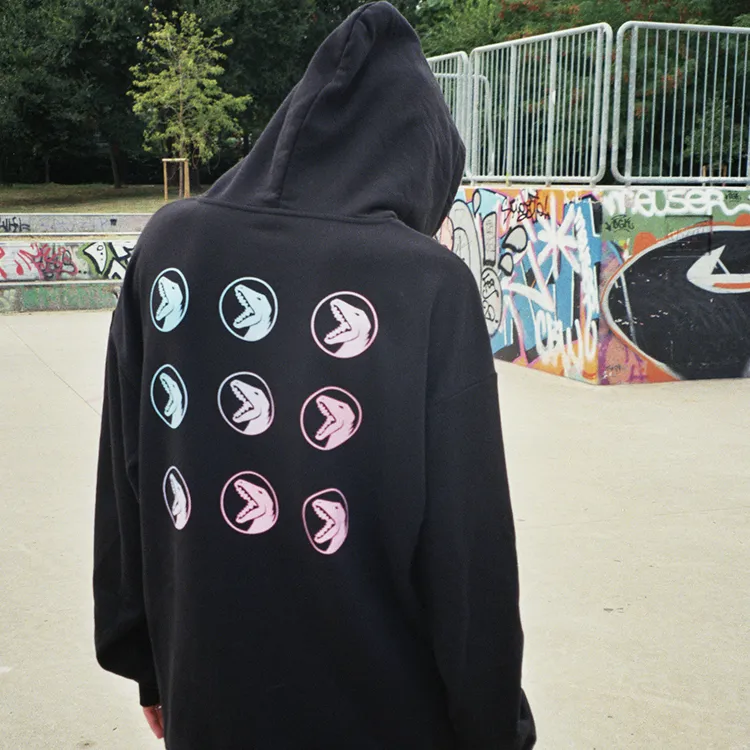 COPPOLELLA Hooded Fitted Regular Sweatshirt Winter Unisex Black-2