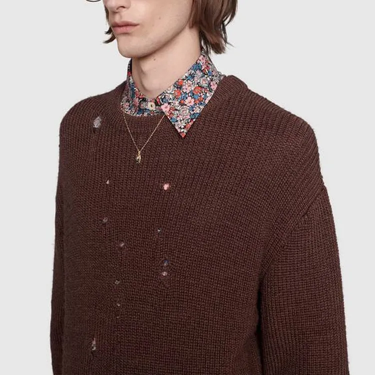 GUCCI Sweaters Men Brown-3