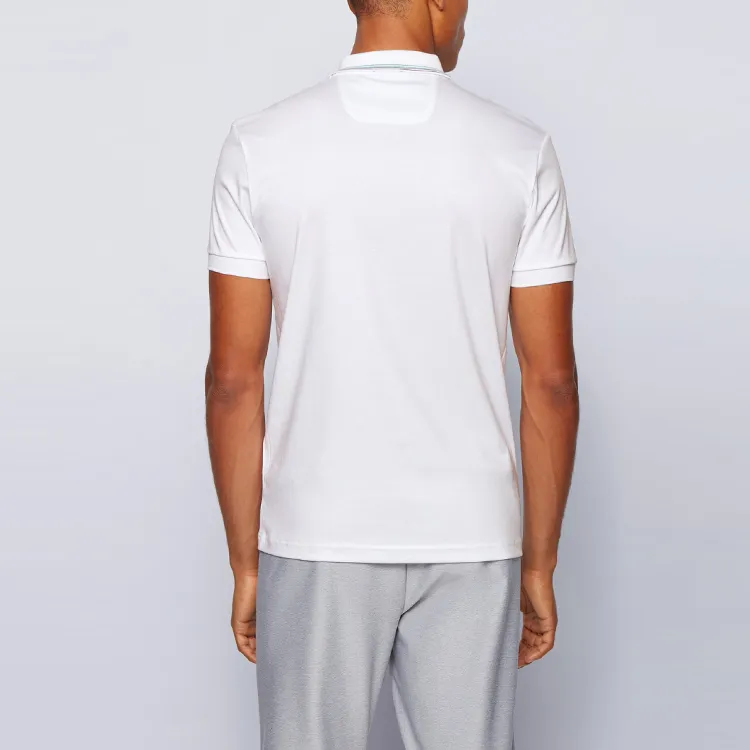 HUGO BOSS Short Sleeved Polo Shirt Men's White-3