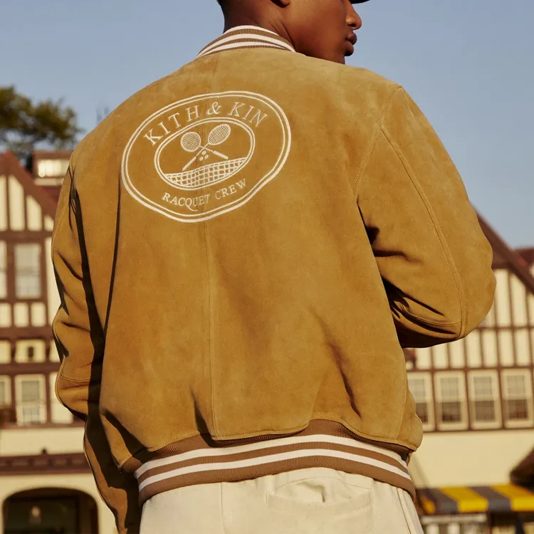 KITH X Wilson Willets Suede Varsity Jacket-4