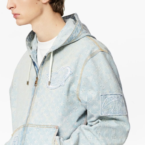 コラボ★送料込【Louis Vuitton x NBA】Zip-Through Hoodie Blue LOUIS VUITTON X Nba Zip-Through Hoodie - POIZON