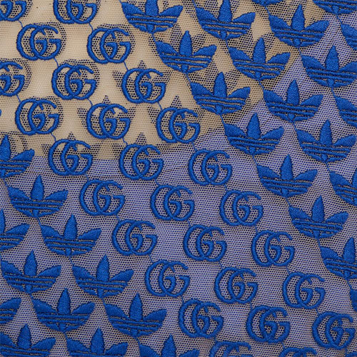 GUCCI◆xadidas/GG Tulle Top/L/ナイロン/BLU/総柄/693448 XJECA 4697 GUCCI X Adidas Gg Tulle Top Blue - POIZON