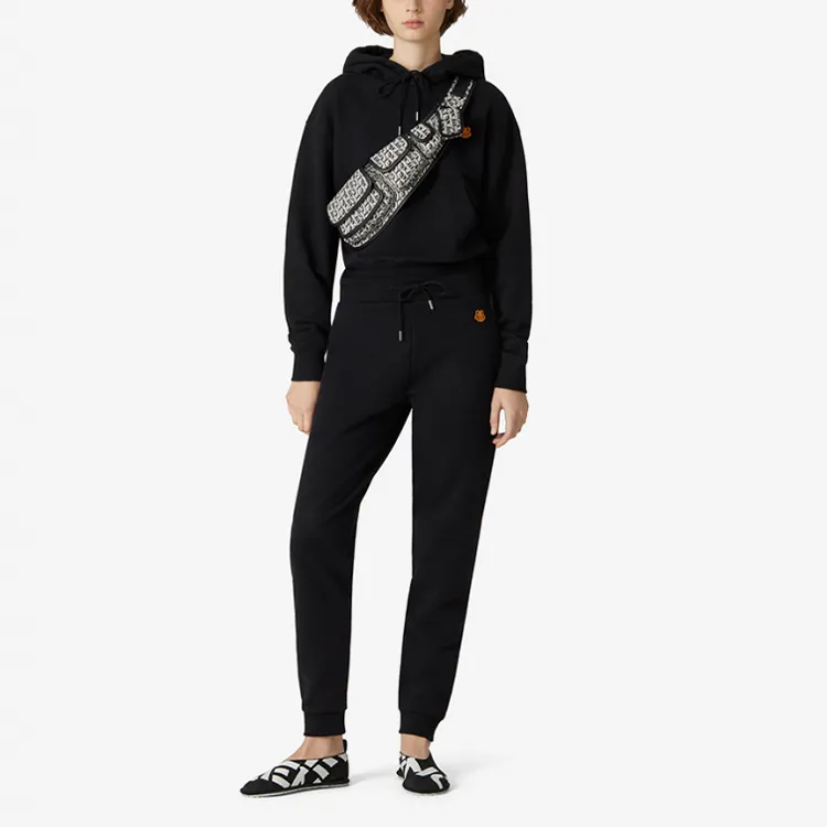KENZO Classic Tiger Head Knitted Sweatpants Women's Black-2