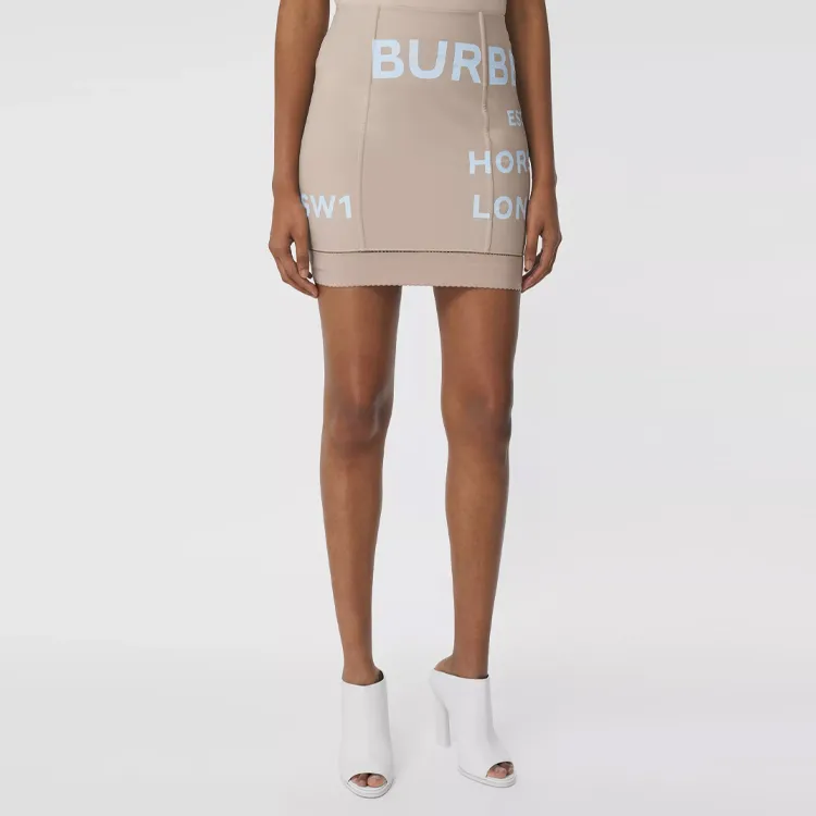 Burberry Skirt Women's Soft Yellow Brown-2