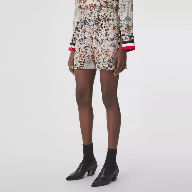 Burberry Tawney Floral Print Shorts 'Beige'-3