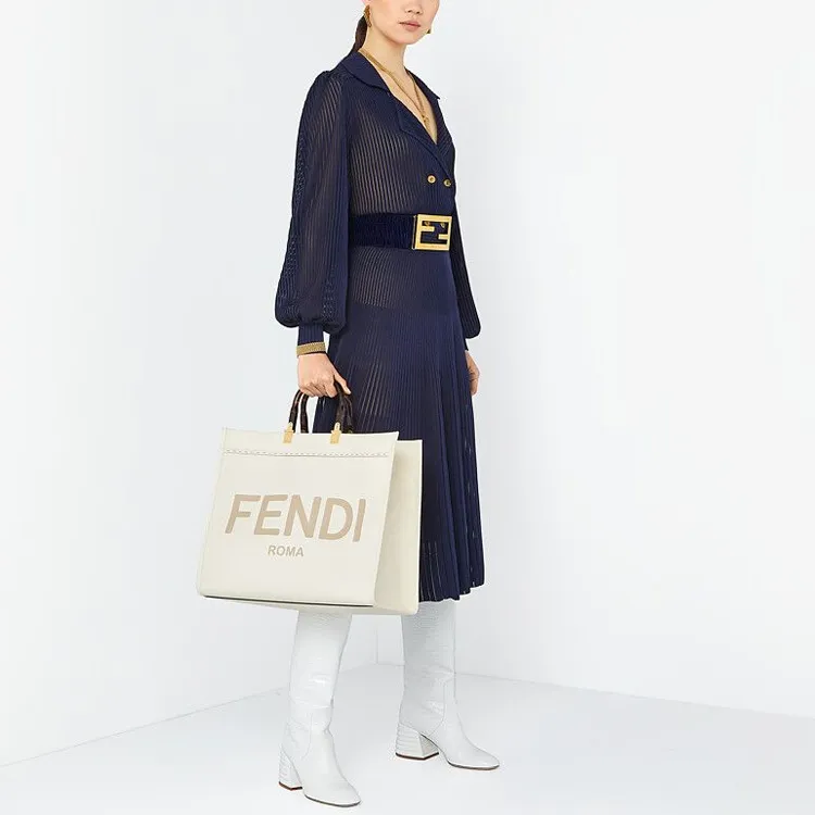 FENDI Long Sleeved Dresses Women's Blue-2