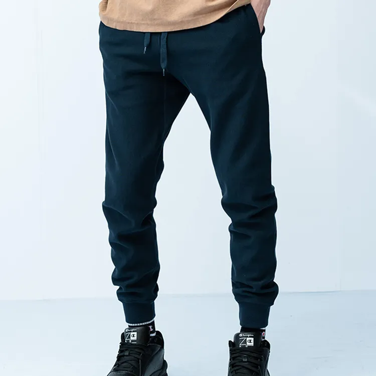 Champion Reverse Weave Knitted Sweatpants Men Navy Blue-1
