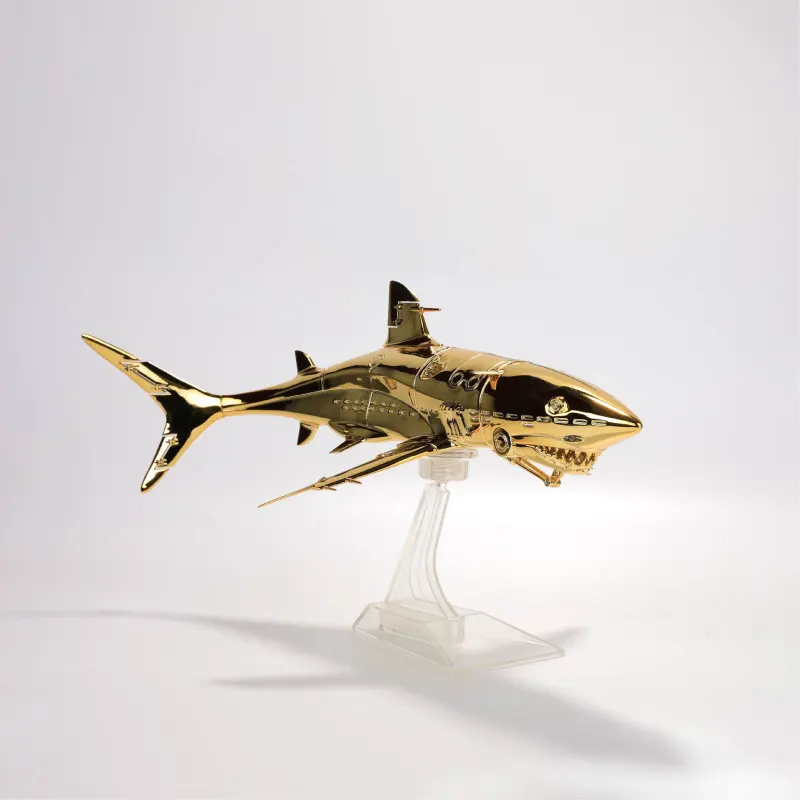 Sorayama Shark Figure Gold-2