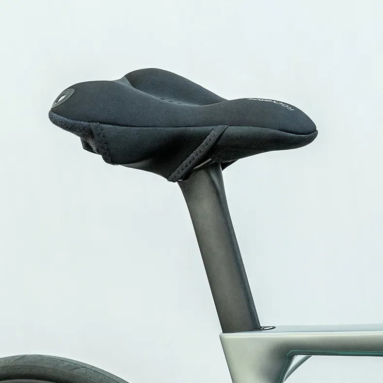 ROCKBROS Cycling Gear Bike Seat Cushion Unisex Memory Foam, Liquid Silicone Black-3