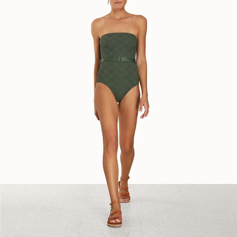 Zimmermann One-Piece Swimsuits Women's Khaki Green-1