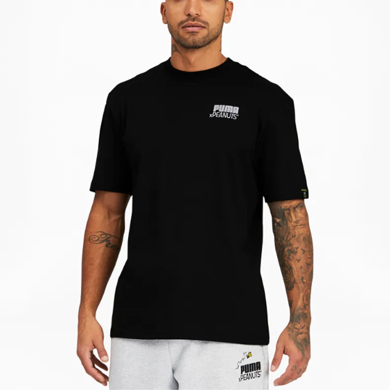 PUMA x Peanuts T Shirt Men's Black-3