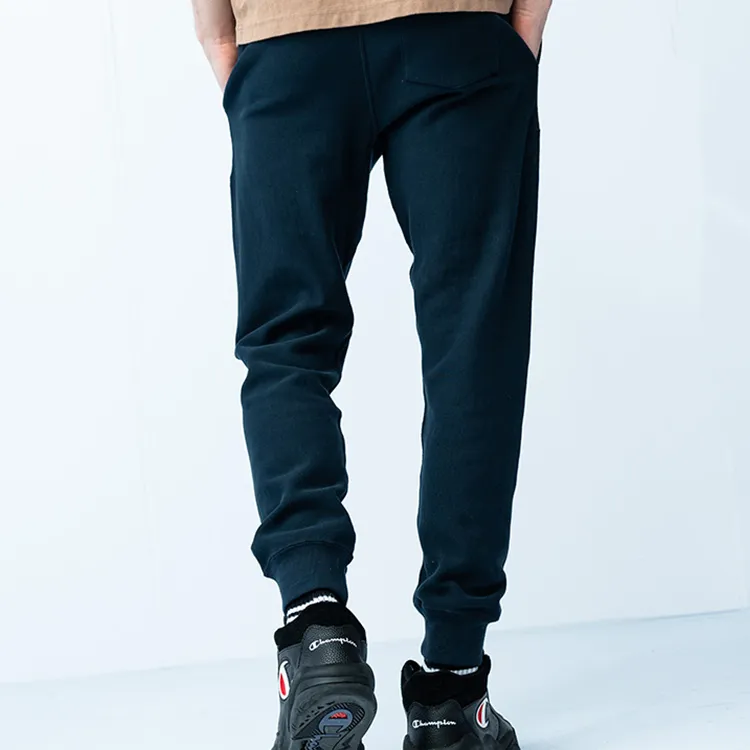 Champion Reverse Weave Knitted Sweatpants Men Navy Blue-2